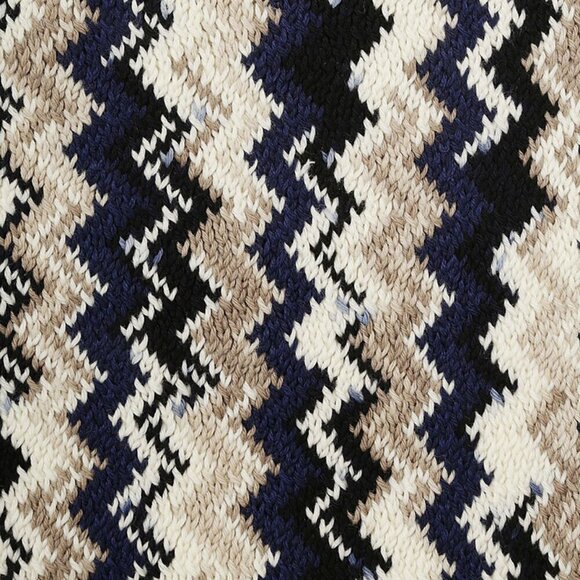 New Missoni Unisex Sciarpa Zig Zag Fringes Wool Blend Multicolor Scarf 30x190 - Picture 6 of 13